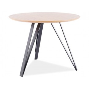 Стол обеденный SIGNAL TETIS дуб/черный 100